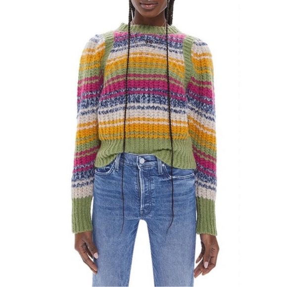 MOTHER Sweaters - Mother The Inset Puff Sleeve Jumper Sweater